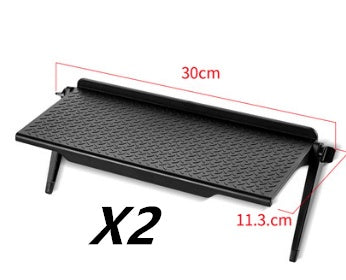 JMT-167242 Set-Top Box Storage Shelf - Free Punching Wall-Mounted Rack for Routers and Computers (Black/White)
