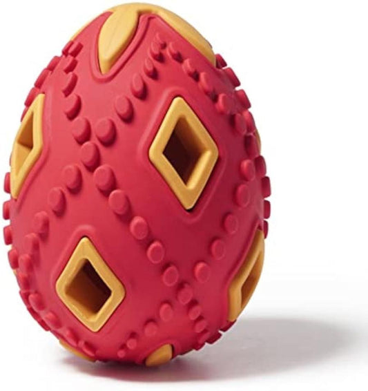 JMT-167370 Interactive Egg-Shaped Puppy Teething Chew Toy with Treat Dispenser