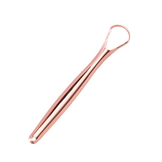 JMT-167370 Rose Gold and Silver Tongue Cleaner - Oral Hygiene Beauty Tool