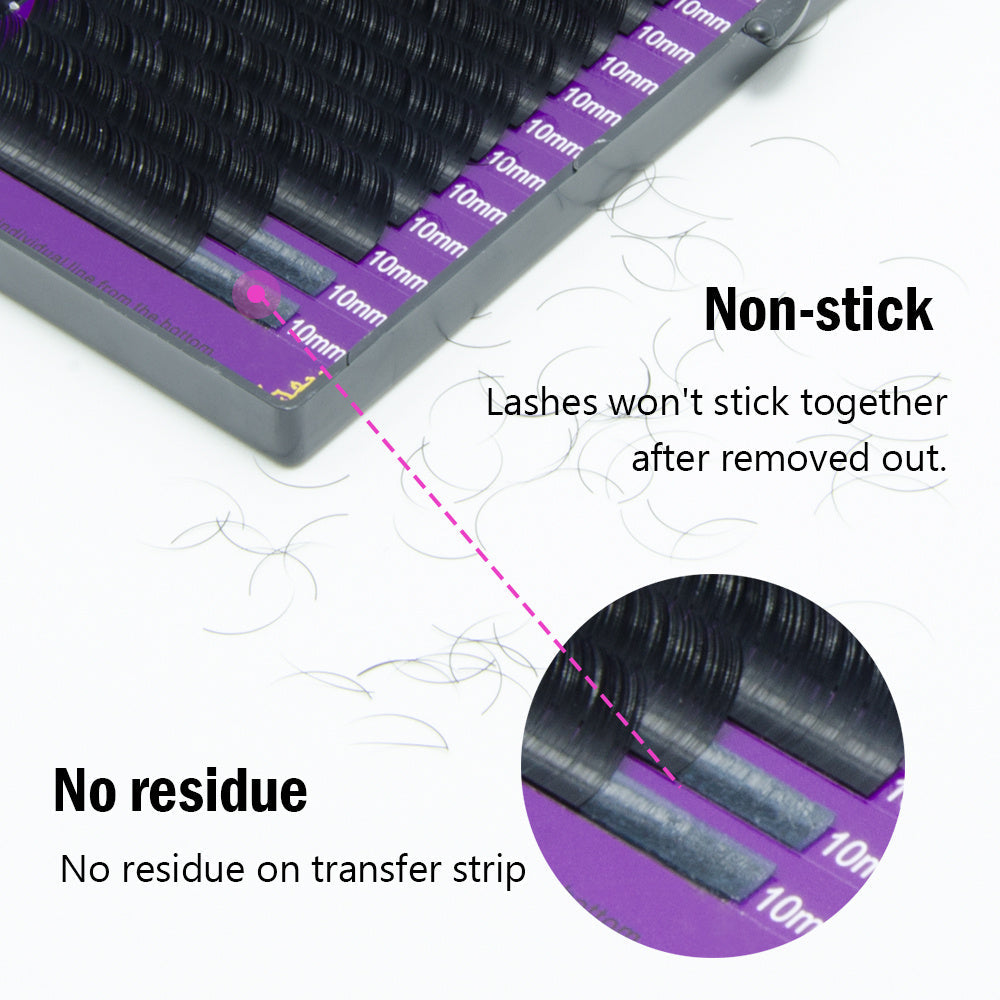 JMT-167498 Natural Look Single Round 0.07 Thick Grafted Synthetic Eyelashes - Length 1cm-1.5cm, 1000 Pairs