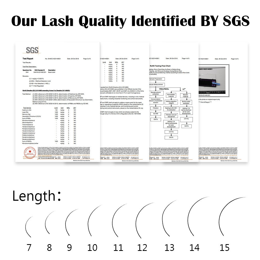 JMT-167498 Natural Look Single Round 0.07 Thick Grafted Synthetic Eyelashes - Length 1cm-1.5cm, 1000 Pairs