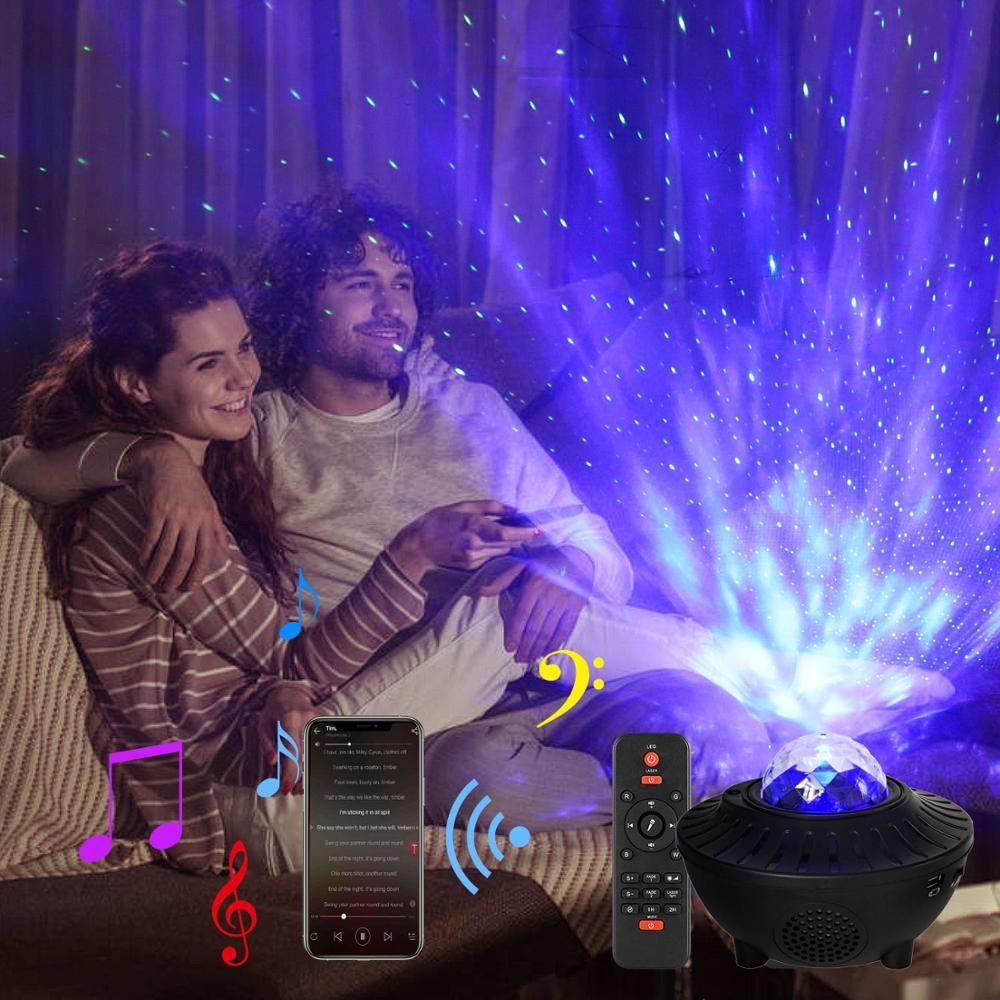JMT-167562 Starry Sky Bluetooth Music Projector Light with Remote Control and USB Power Supply