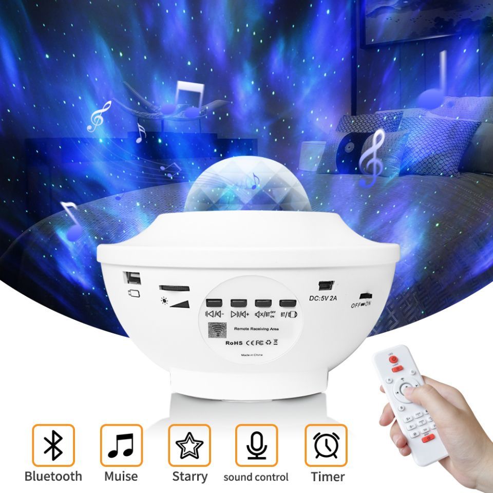 JMT-167562 Starry Sky Bluetooth Music Projector Light with Remote Control and USB Power Supply