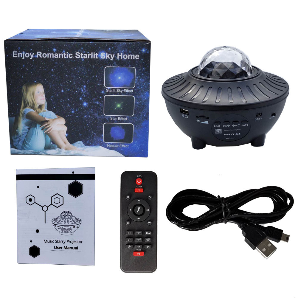JMT-167562 Starry Sky Bluetooth Music Projector Light with Remote Control and USB Power Supply