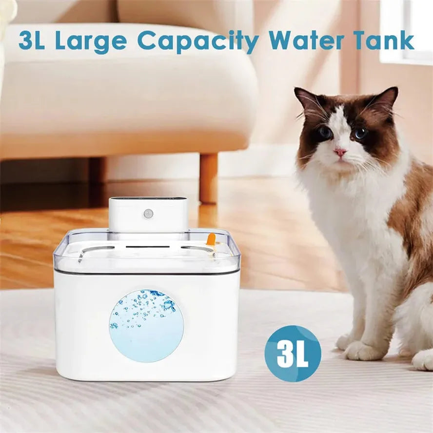 JMT-167754 3L Rechargeable Wireless Pet Water Fountain for Cats and Dogs