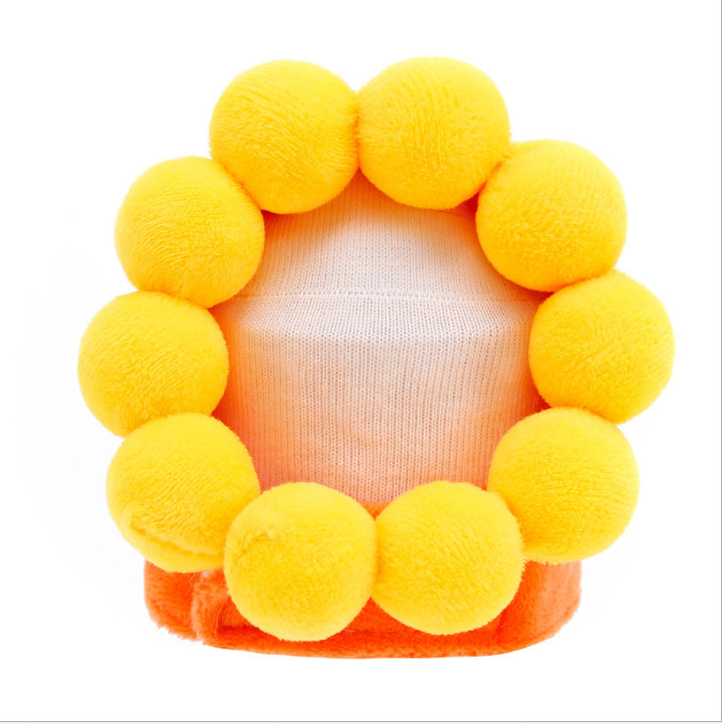 JMT-168202 Cartoon Animal Headgear for Pets - Plush Double-Sided Velvet Hats in Various Styles and Sizes