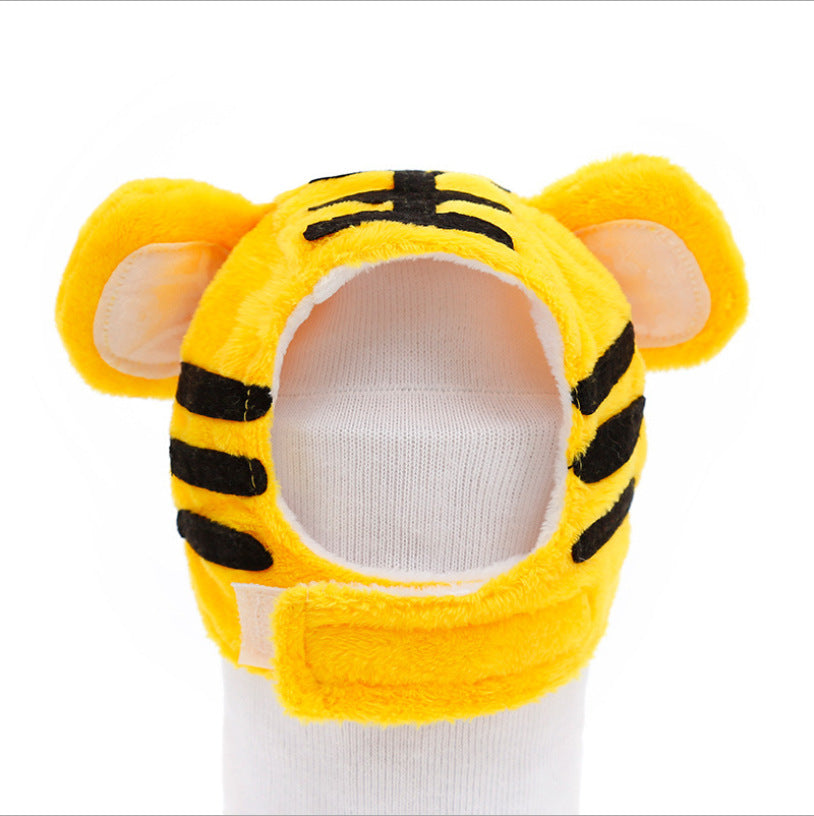 JMT-168202 Cartoon Animal Headgear for Pets - Plush Double-Sided Velvet Hats in Various Styles and Sizes