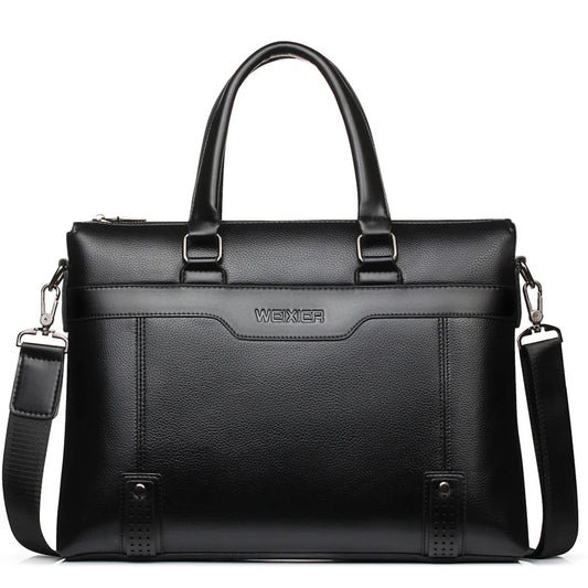 JMT-168202 Professional Men's PU Leather Laptop Briefcase and Tote Bag for Business Use
