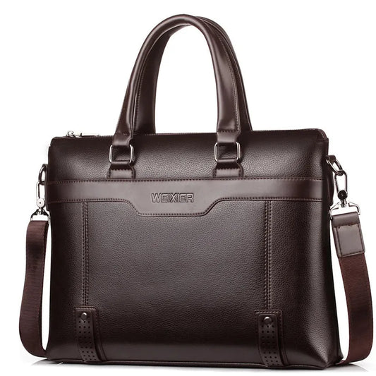 JMT-168202 Professional Men's PU Leather Laptop Briefcase and Tote Bag for Business Use