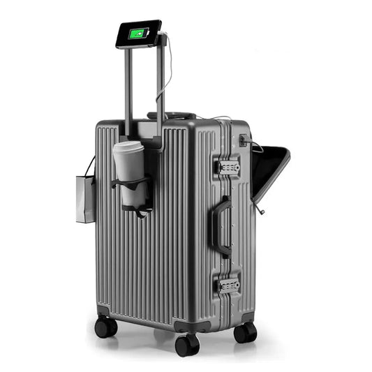 JMT-168266 Lightweight Unisex Retractable Spinner Luggage with Durable Aluminium Frame and TSA Lock for Travel