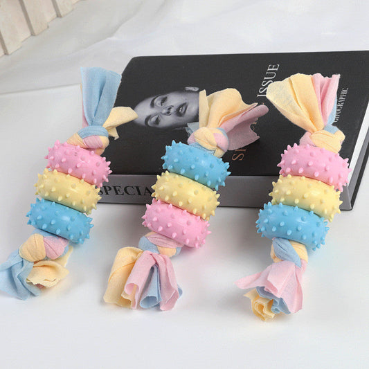 JMT-168522 Durable TPR Dog Toy with Three Circle Design for Molar Cleaning and Biting Fun