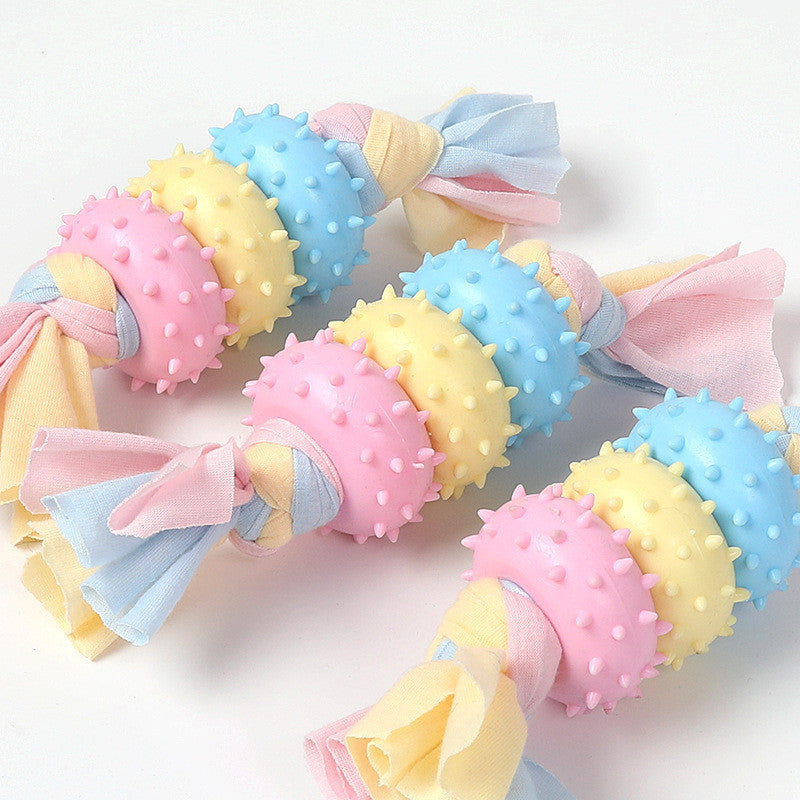 JMT-168522 Durable TPR Dog Toy with Three Circle Design for Molar Cleaning and Biting Fun