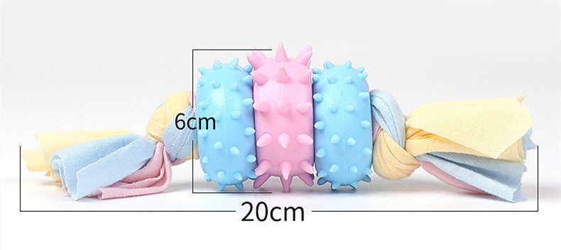 JMT-168522 Durable TPR Dog Toy with Three Circle Design for Molar Cleaning and Biting Fun