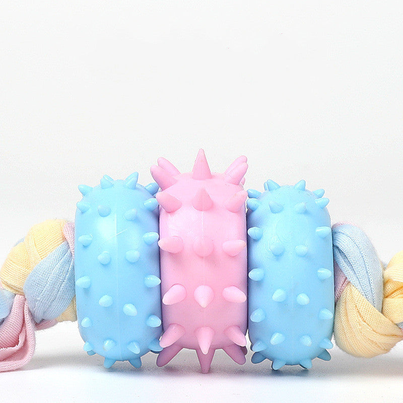 JMT-168522 Durable TPR Dog Toy with Three Circle Design for Molar Cleaning and Biting Fun