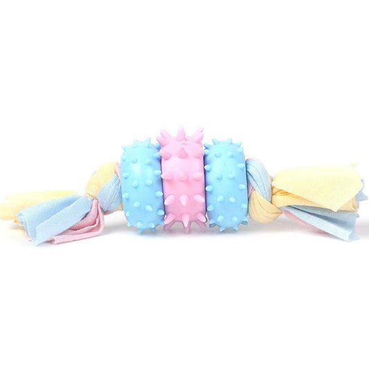 JMT-168522 Durable TPR Dog Toy with Three Circle Design for Molar Cleaning and Biting Fun