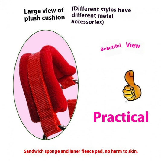 JMT-168714 25mm Wide Pp Braid Metal Horse Faucet with Lacelock - Available in Red, Blue, and Black in Multiple Sizes