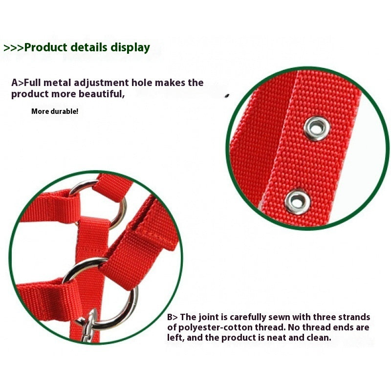 JMT-168714 25mm Wide Pp Braid Metal Horse Faucet with Lacelock - Available in Red, Blue, and Black in Multiple Sizes