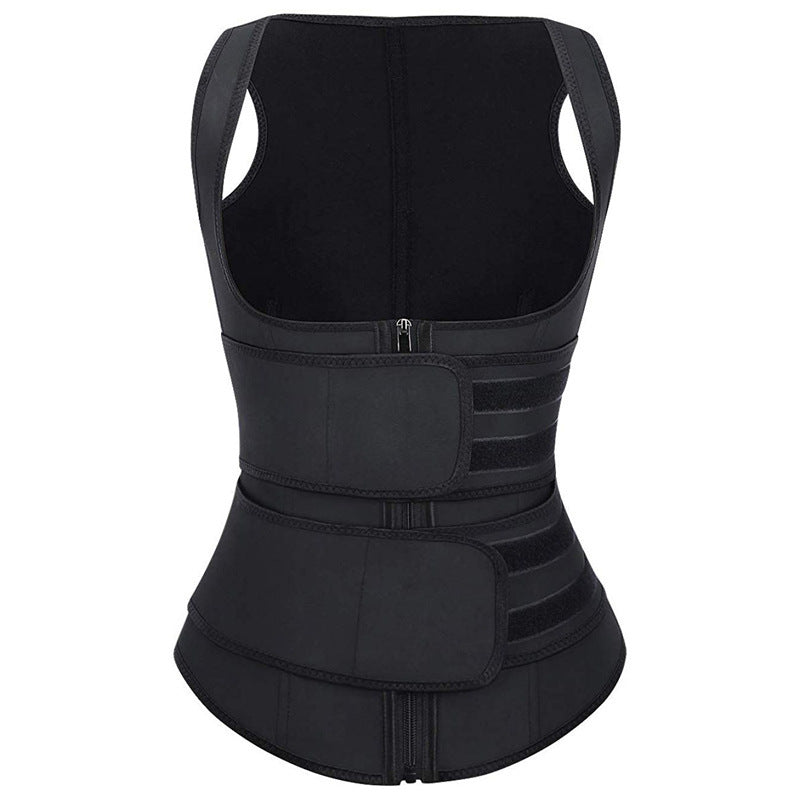 JMT-168778 Double Waist Corset Vest for Body Shaping and Support in Polyester Fiber