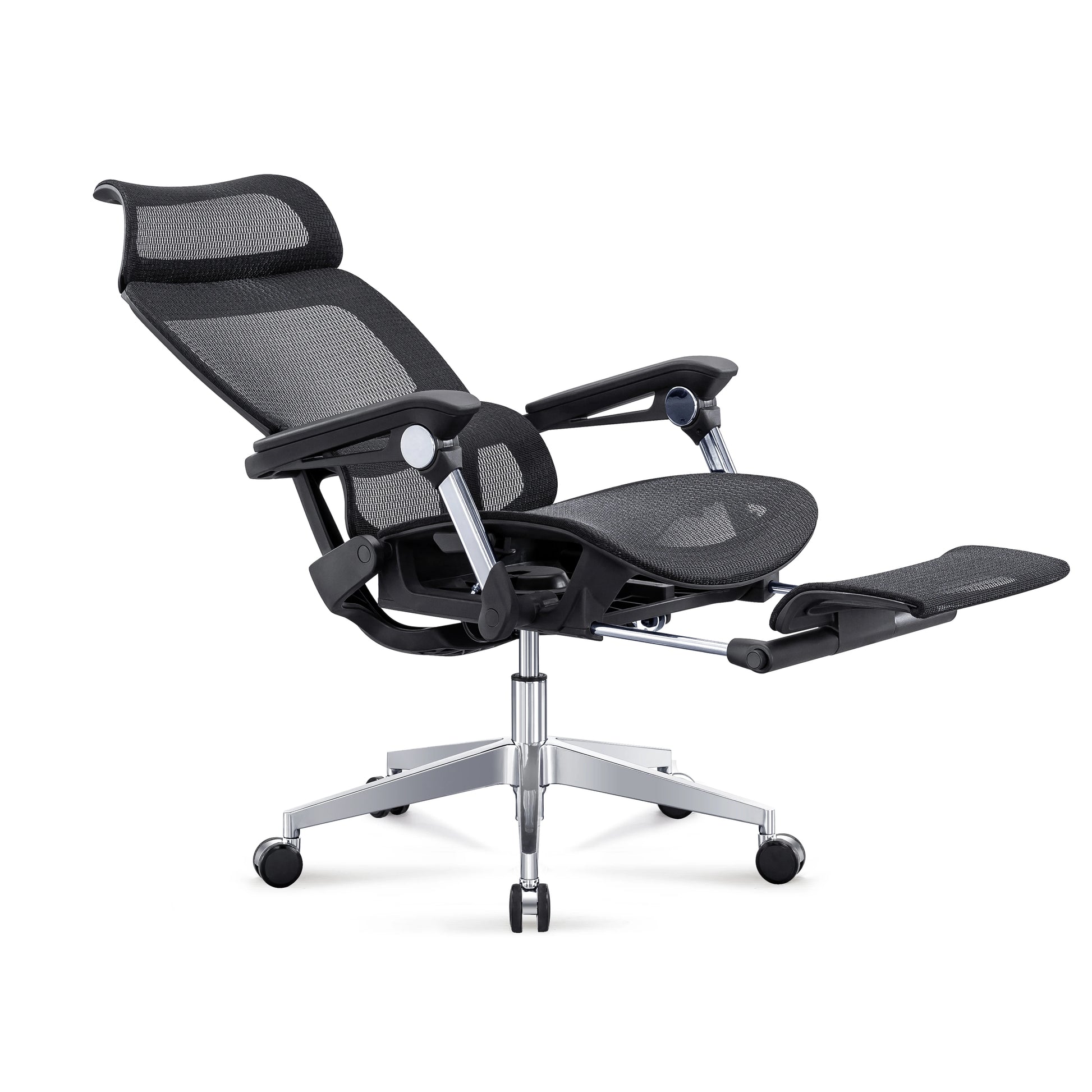 JMT-169290 Adjustable Lumbar Support Ergonomic Executive Desk Chair with Footrest and Swivel Recline Function