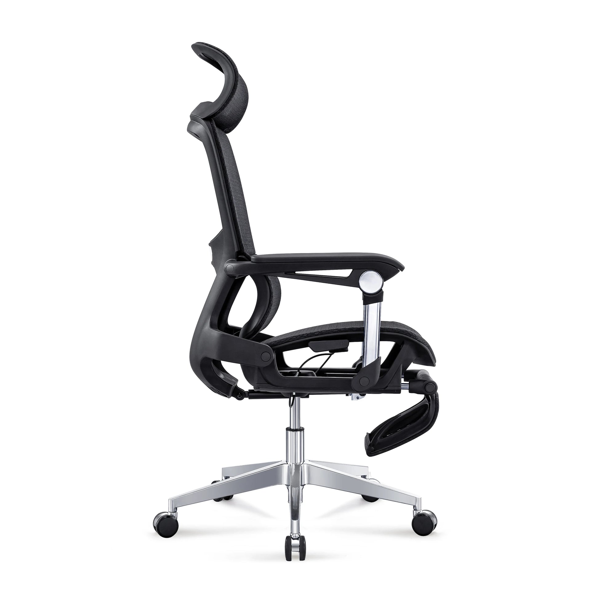 JMT-169290 Adjustable Lumbar Support Ergonomic Executive Desk Chair with Footrest and Swivel Recline Function