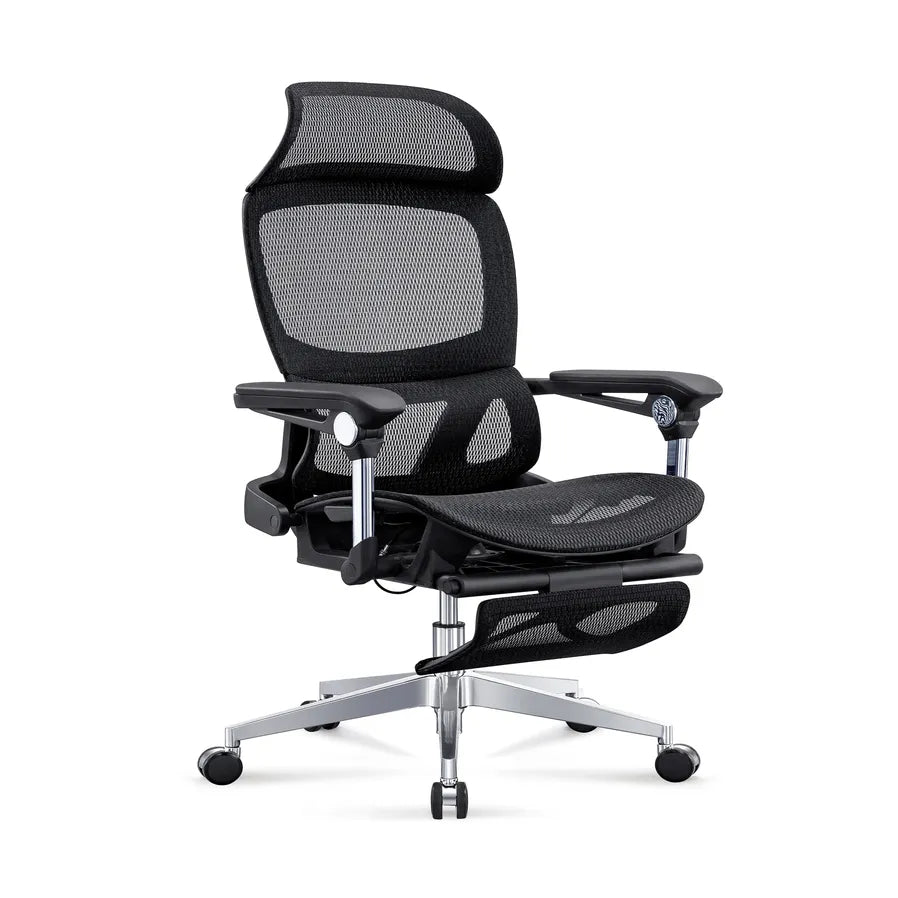 JMT-169290 Adjustable Lumbar Support Ergonomic Executive Desk Chair with Footrest and Swivel Recline Function