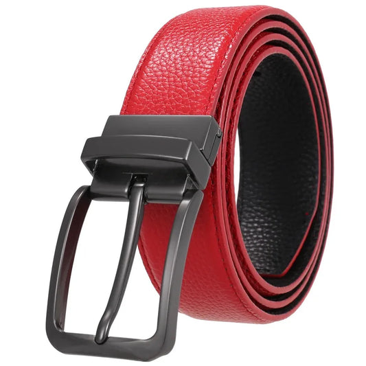 JMT-169290 Explosive Pin Buckle Leather Belt - Top Layer Material, Model LY35-ZZ4020-5