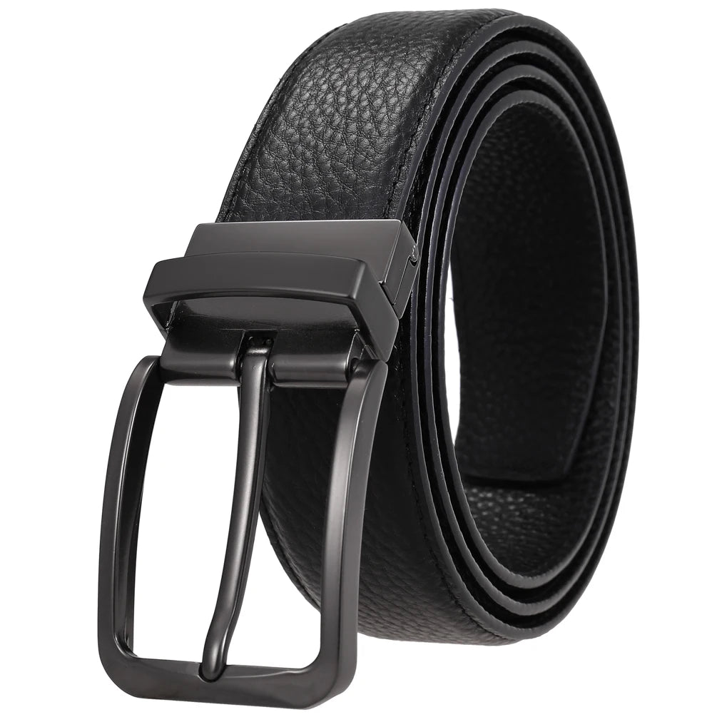JMT-169290 Explosive Pin Buckle Leather Belt - Top Layer Material, Model LY35-ZZ4020-5