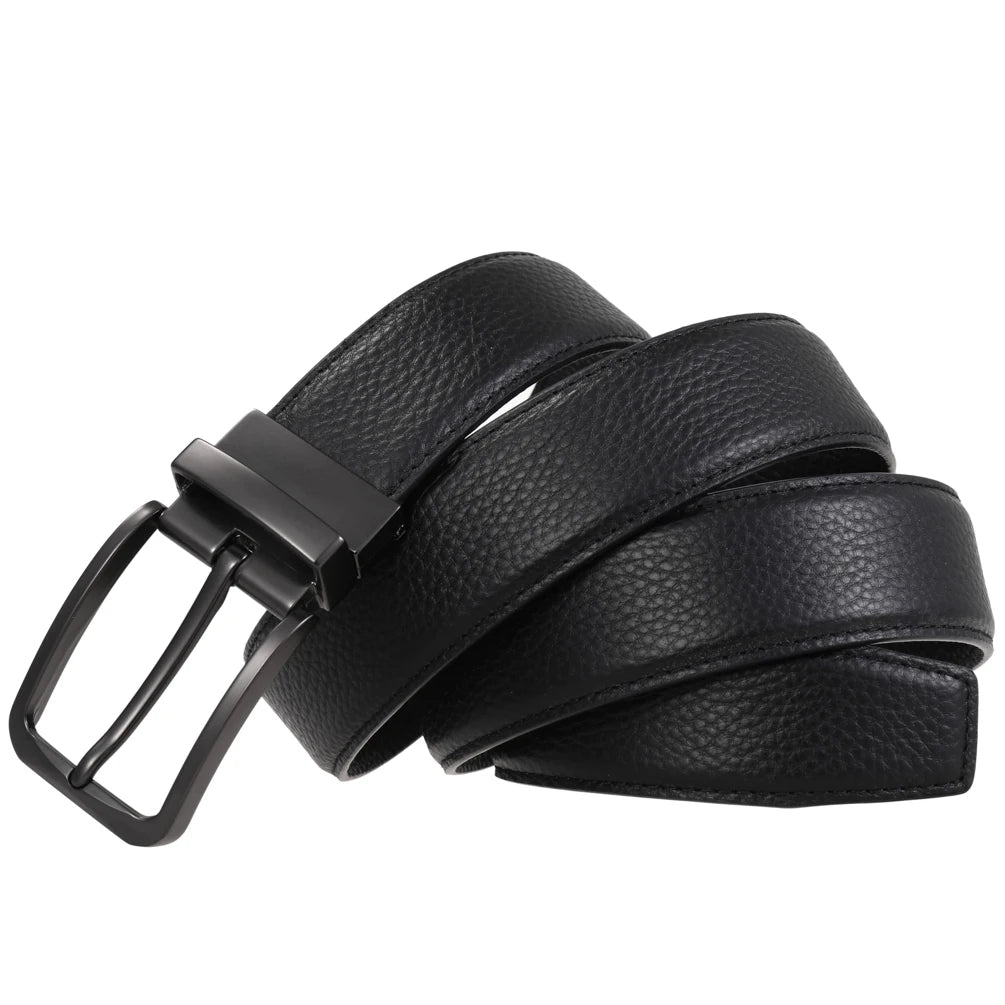 JMT-169290 Explosive Pin Buckle Leather Belt - Top Layer Material, Model LY35-ZZ4020-5
