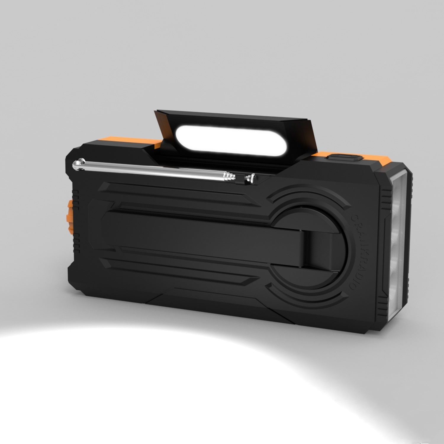 JMT-169354 Multifunctional Emergency Hand Radio with Flashlight and Reading Light, USB Charging, Compact Design