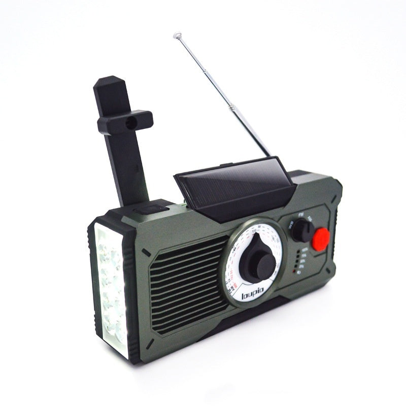 JMT-169354 Multifunctional Emergency Hand Radio with Flashlight and Reading Light, USB Charging, Compact Design