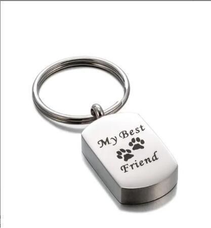 JMT-169354 Stainless Steel Aromatherapy Perfume Bottle Pendant - My Best Fur Friend Design
