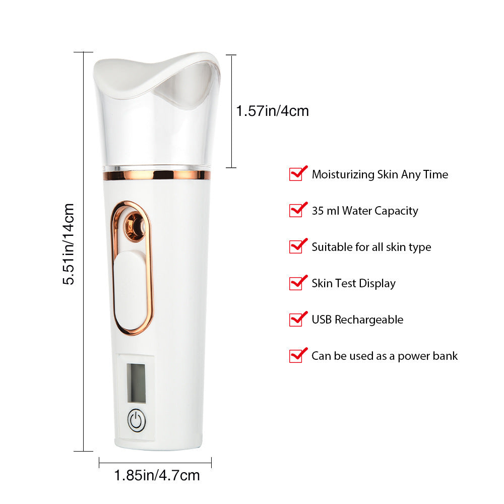 JMT-169674 Portable Nano Spray Moisturizer with Skin Measurement Feature for Face Care