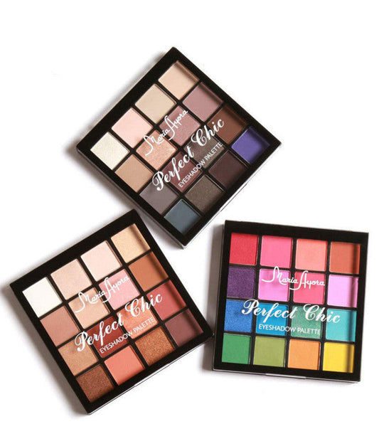 JMT-170122 16-Color Eye Shadow Palette - Versatile Shades: Bean Paste, Pumpkin Red-Brown, Spring/Summer Hues