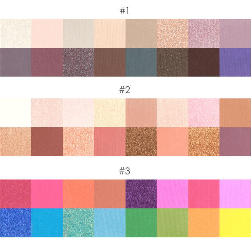 JMT-170122 16-Color Eye Shadow Palette - Versatile Shades: Bean Paste, Pumpkin Red-Brown, Spring/Summer Hues