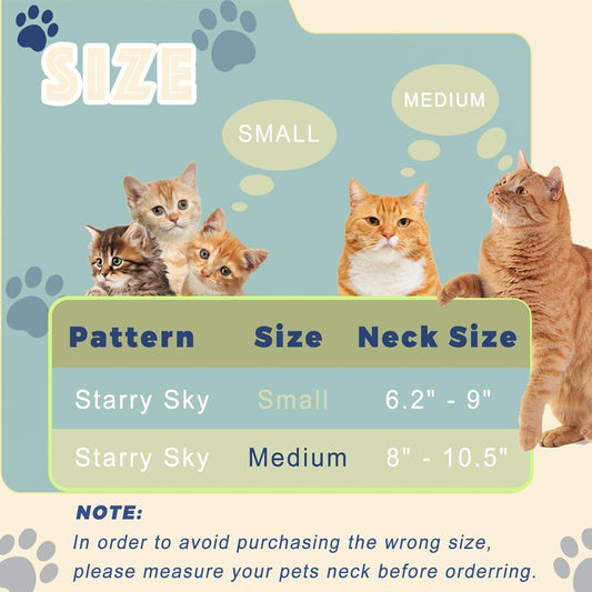 JMT-170186 Soft Cat Recovery Collar for Small and Medium Cats – Comfortable Adjustable Neck Cone to Prevent Licking After Surgery