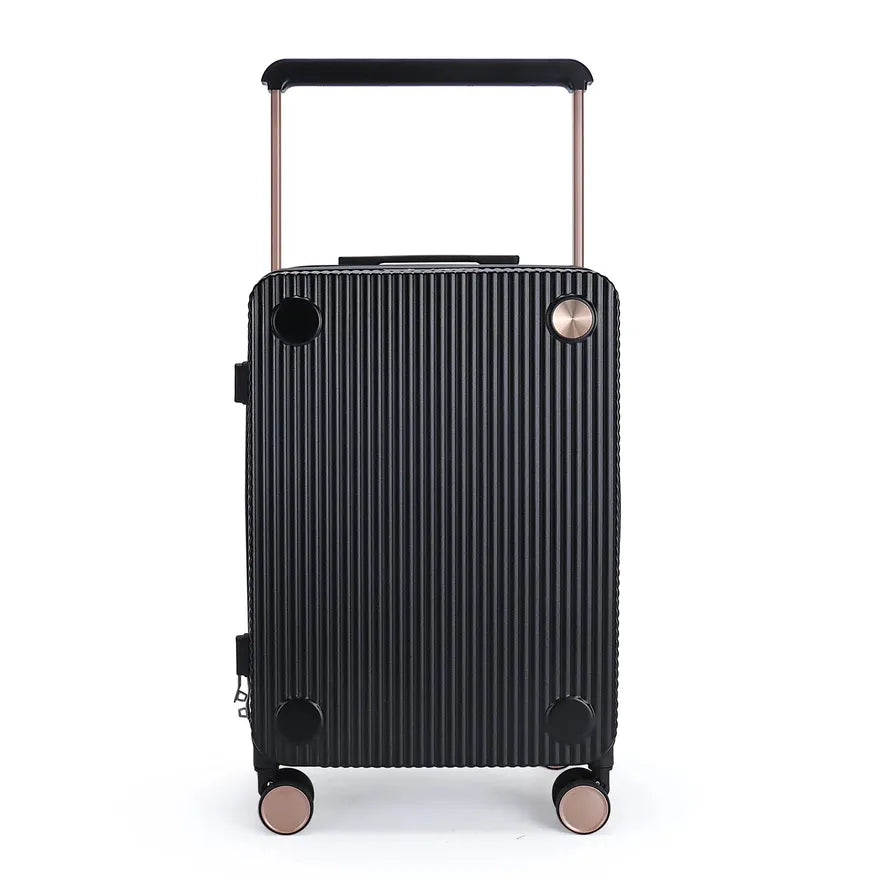 JMT-170250 Matte Finish Lightweight PC Travel Luggage Suitcase Set with Wide Trolley Handle