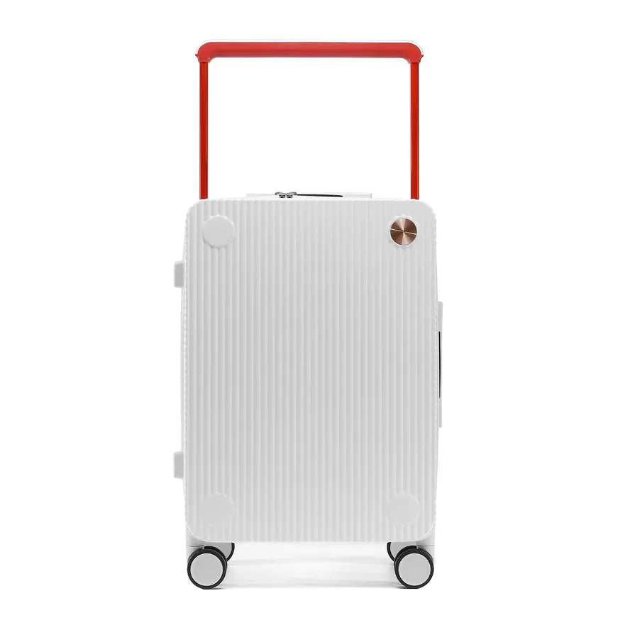 JMT-170250 Matte Finish Lightweight PC Travel Luggage Suitcase Set with Wide Trolley Handle
