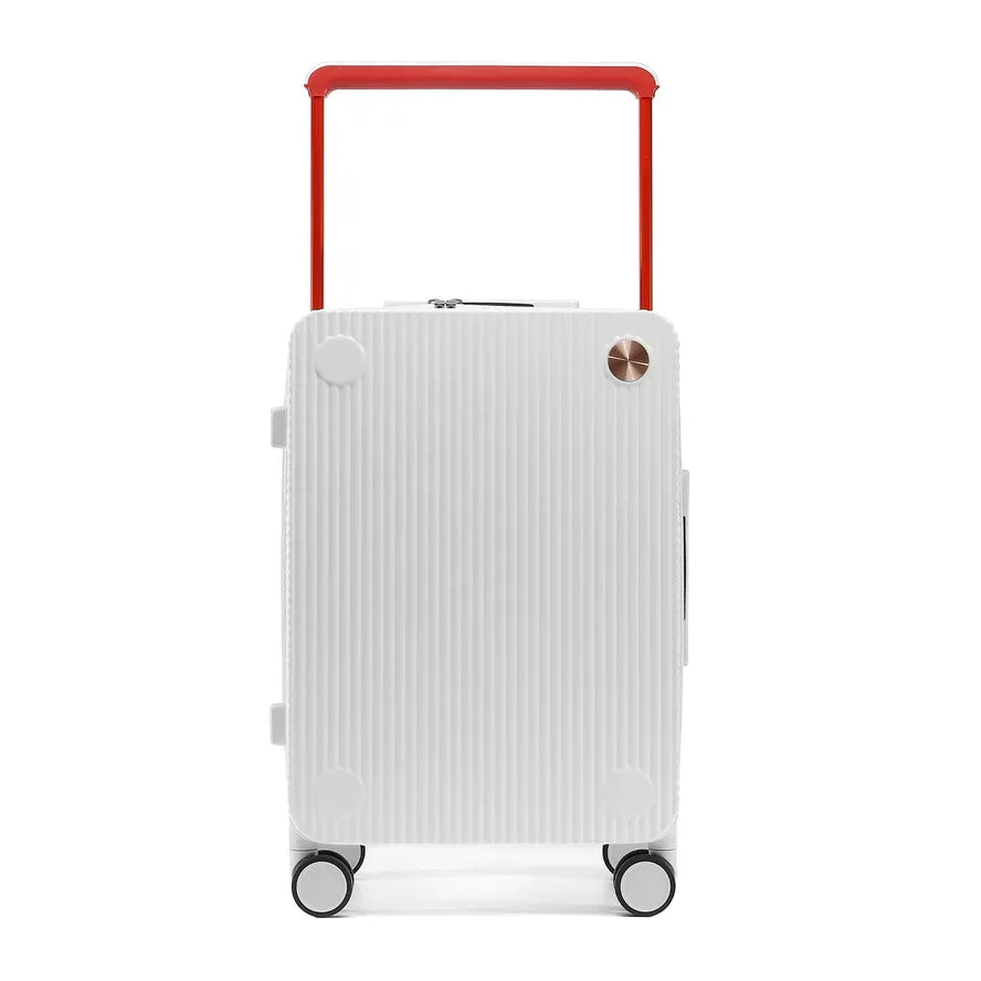 JMT-170250 Matte Finish Lightweight PC Travel Luggage Suitcase Set with Wide Trolley Handle