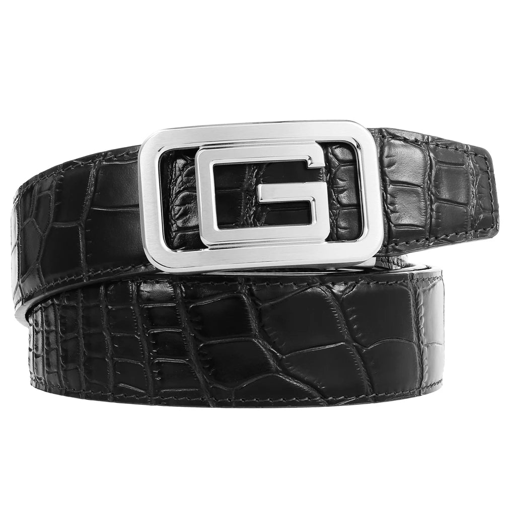 JMT-170442 Personalised Leather Belt with Stainless Steel Letter Buckle - Model LY36-61319-8