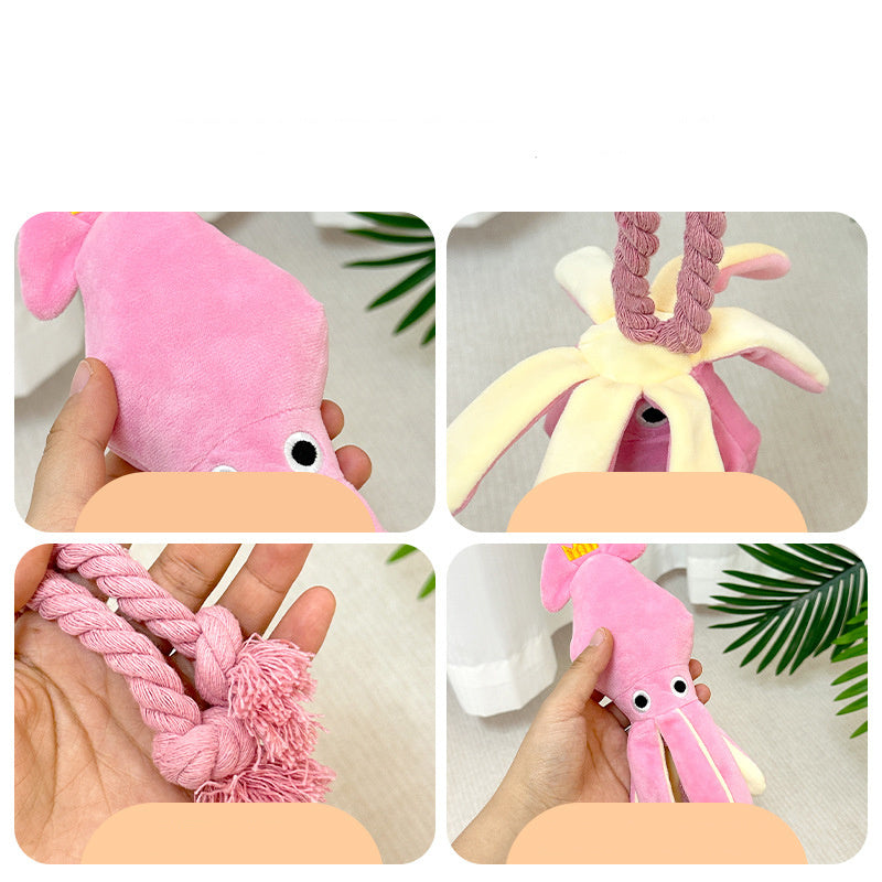 JMT-170506 Plush Sound Octopus Chew Toy for Cats and Small Dogs – Interactive Teething and Playtime Fun