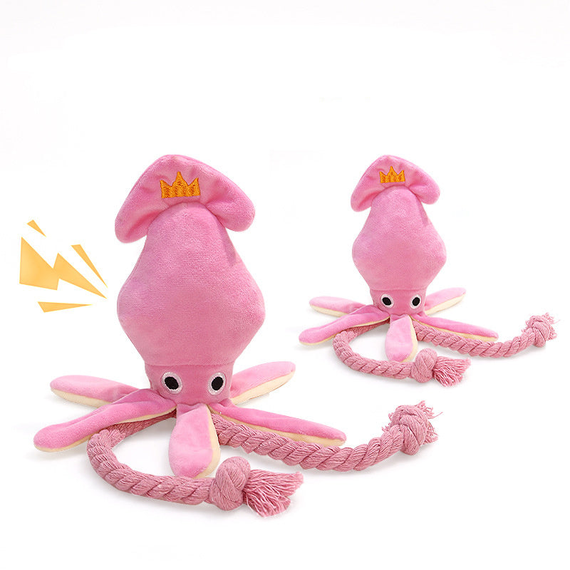 JMT-170506 Plush Sound Octopus Chew Toy for Cats and Small Dogs – Interactive Teething and Playtime Fun