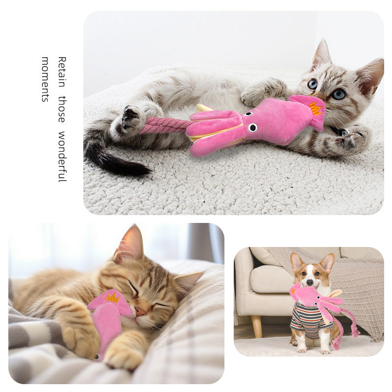 JMT-170506 Plush Sound Octopus Chew Toy for Cats and Small Dogs – Interactive Teething and Playtime Fun