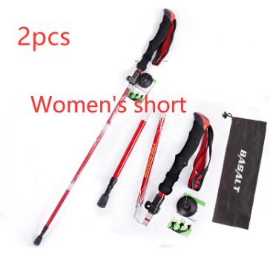 JMT-170570 Folding Trekking Stick - Five-Section Aluminum Alloy with Outer Lock Mechanism