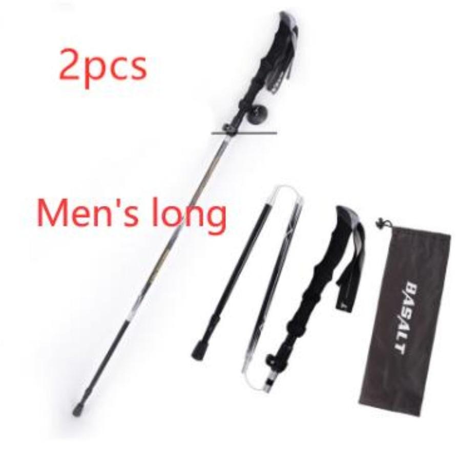 JMT-170570 Folding Trekking Stick - Five-Section Aluminum Alloy with Outer Lock Mechanism