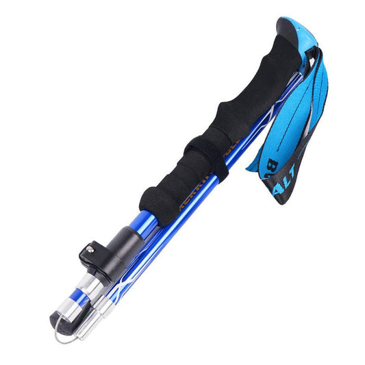 JMT-170570 Folding Trekking Stick - Five-Section Aluminum Alloy with Outer Lock Mechanism