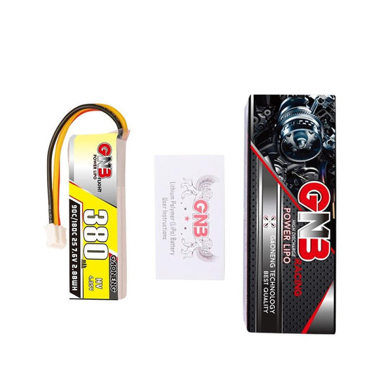 JMT-171018 High Burst 380mAh 2S 7.6V 90C Lithium Polymer Battery for Racing Drones and RC Cars