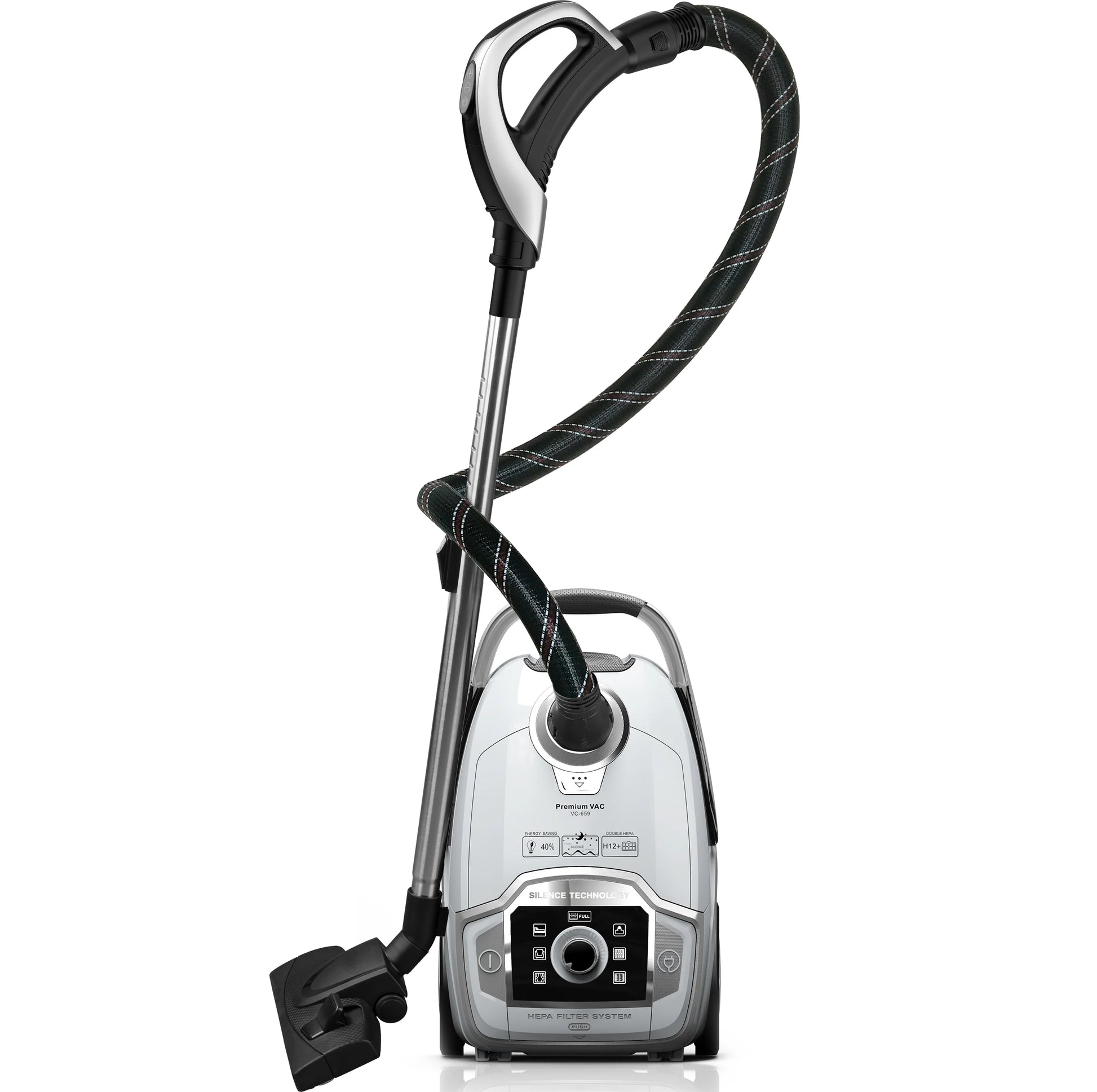 JMT-171146 Big Bag Vacuum Cleaner with LED Display and Remote Control for Quiet Operation