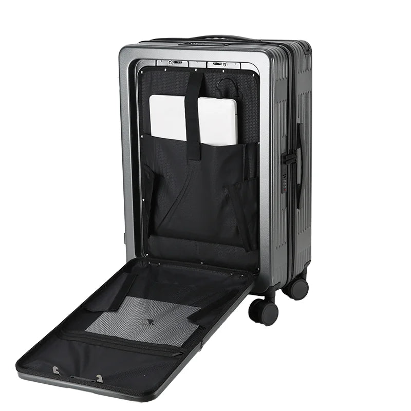 JMT-171722 Wide Handle Cabin Suitcase with Laptop Compartment for Travel and School Use