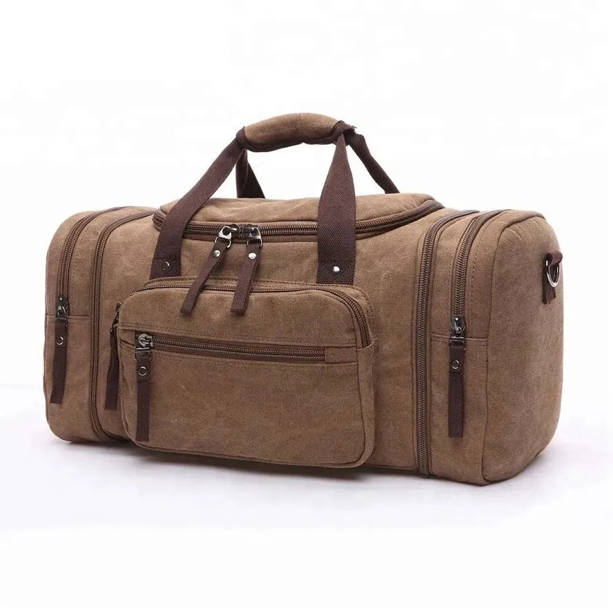 JMT-172234 Stylish Large Capacity Canvas Travel Tote Bag - Waterproof Luggage Duffel Bag