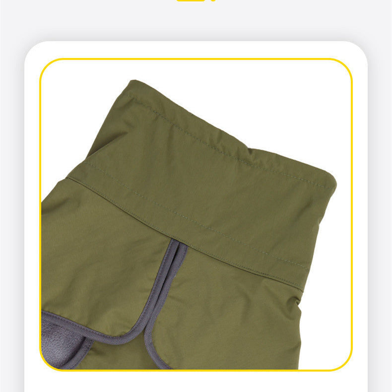 JMT-172618 Warm Military-Style Dog Coat in Cotton - Available in Sizes XS to XXL